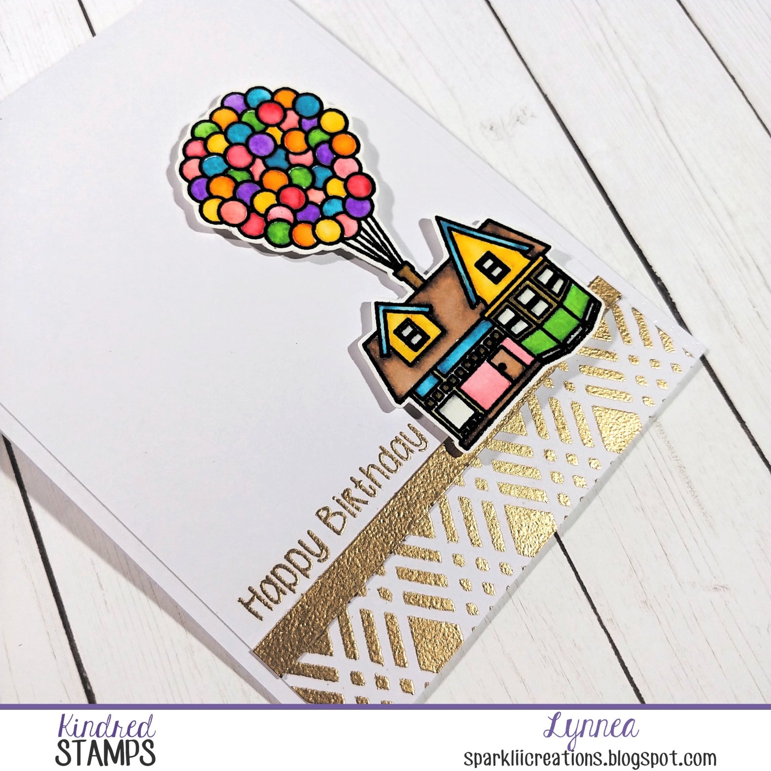 Happy Birthday with Gold Embossing