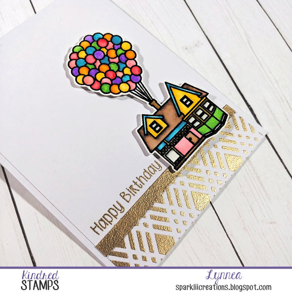 Happy Birthday with Gold Embossing