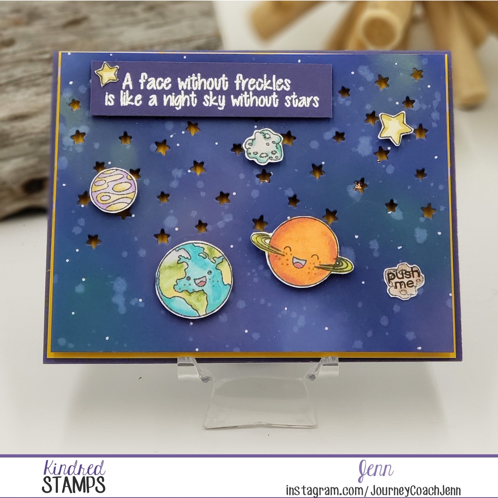 Fun and Easy Outer Space Light Up Card