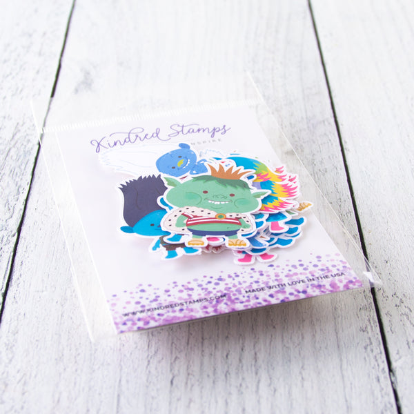 Sparkle Friends Colored Die Cut Ephemera