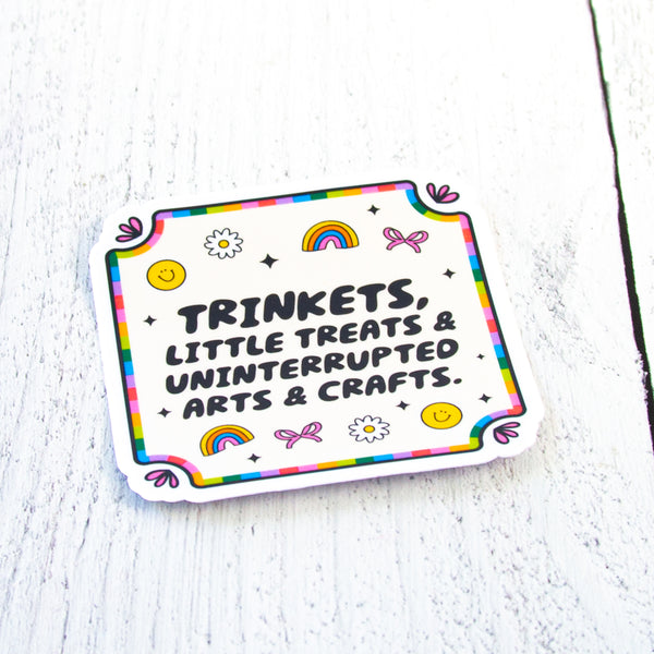 Trinkets, Treats and Crafts Decal