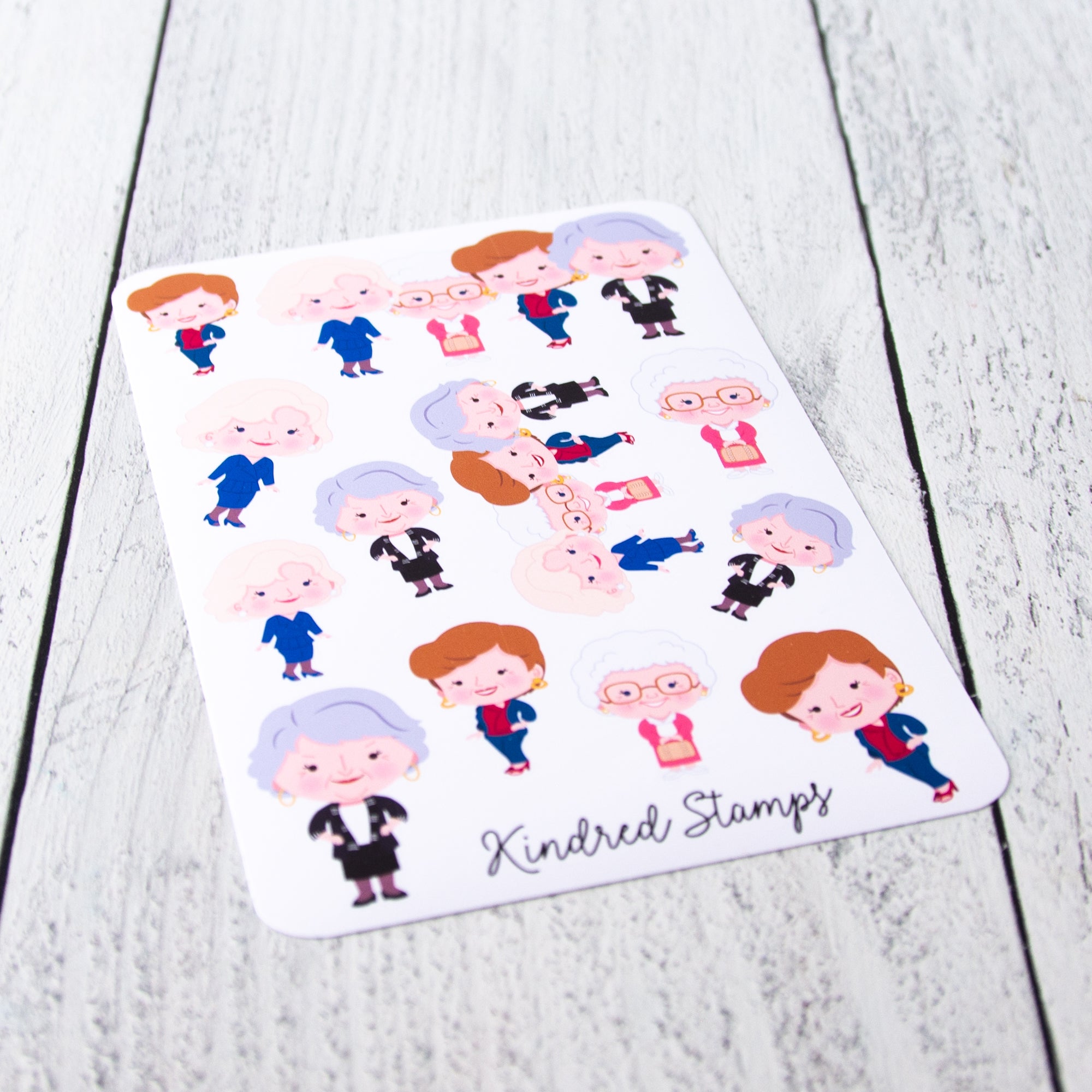 Gal Sticker Card Gal Pals Sticker Sheet - Kindred Stamps