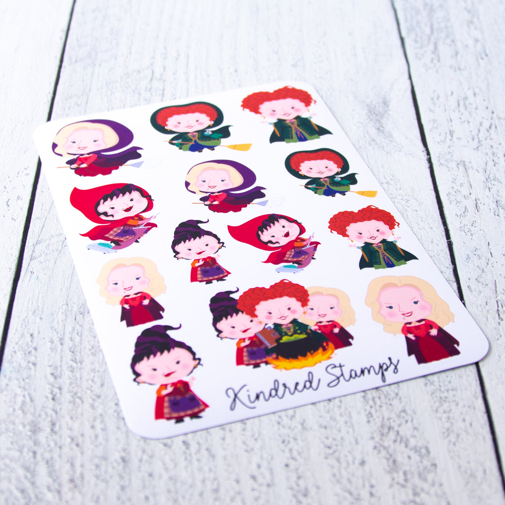 Witch Sisters Sticker Sheet