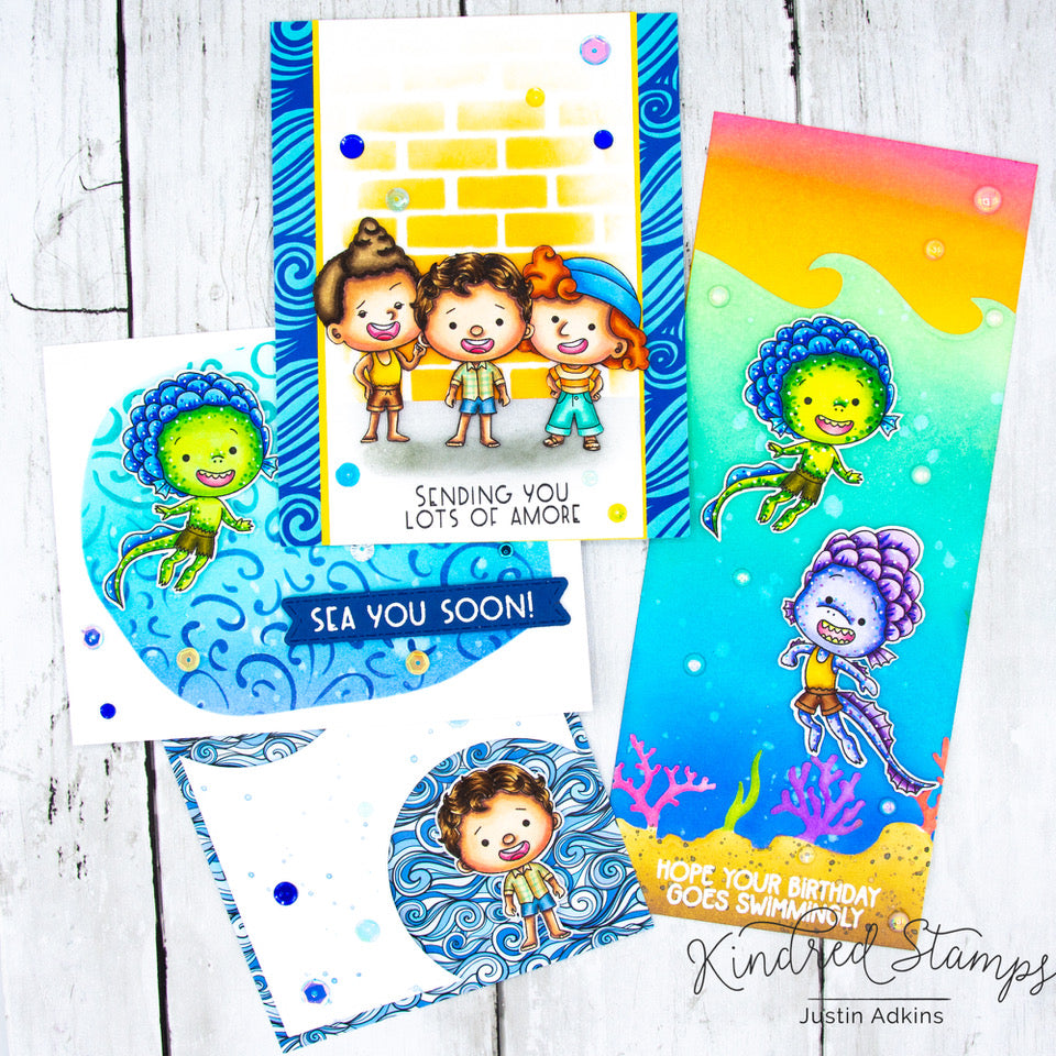 Sea Monster Kids - Kindred Stamps