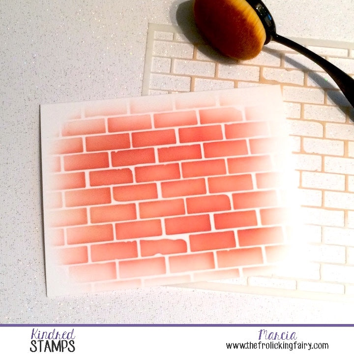 Distress Brick Stencil - Kindred Stamps